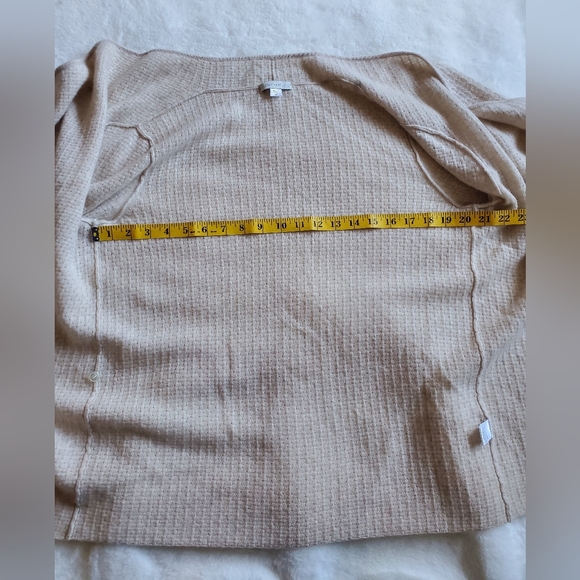 Garnet Hill Oatmeal Cream Cashmere Draped Cardigan M - Picture 13 of 15